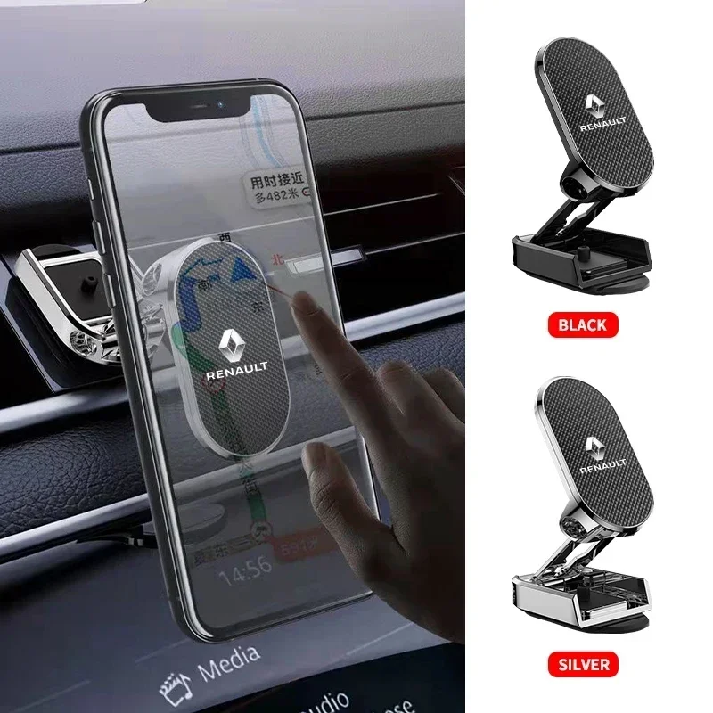 Rotation Foldable Car Magnetic Phone Holder Air Vent Mount GPS For Renault Megane 2 3 4 Clio Scenic Duster Kaptur Captur Logan