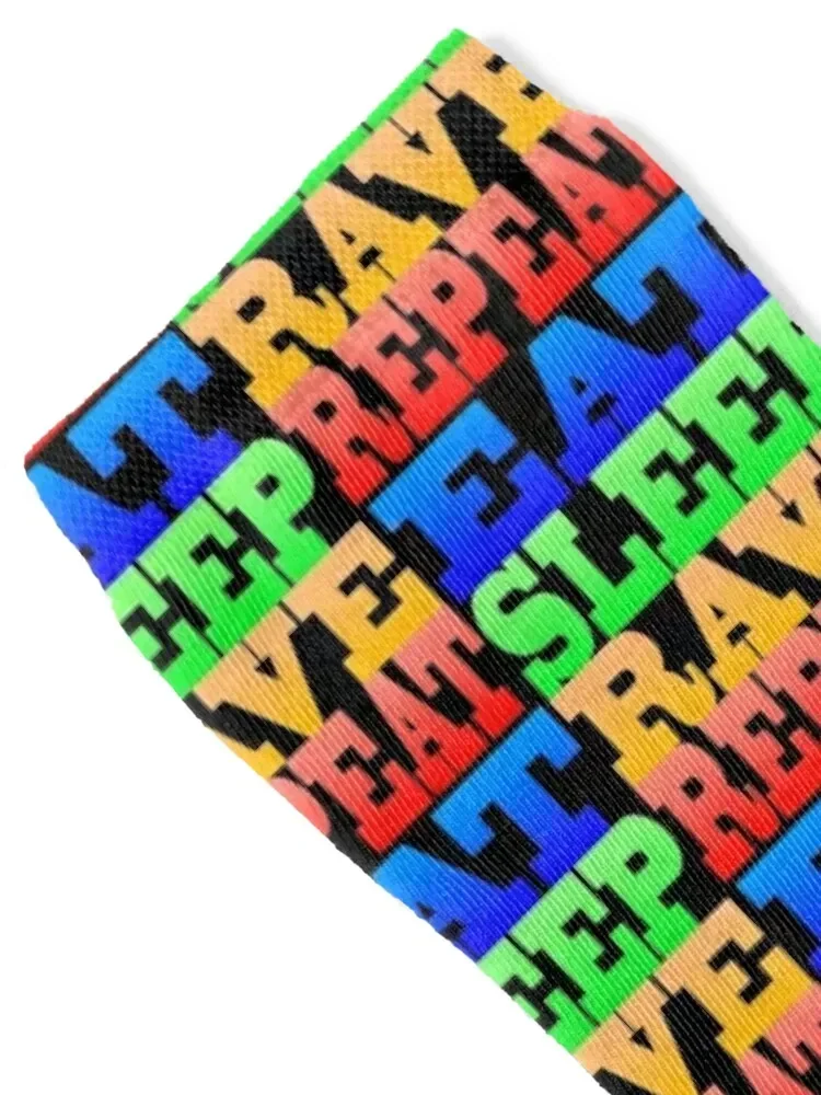 EAT SLEEP RAVE REPEAT! Socks halloween aesthetic custom Girl'S Socks Men's