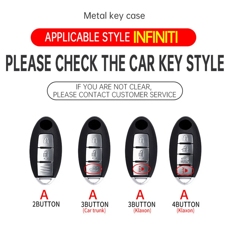 Car Key Bag For Infiniti G25 G35 G37 Q40 Q50 Q60 Q70 Q80 QX50 QX56 QX60 QX70 QX80 EX35 FX35 FX45 M35 M37 Car Key Case Cover Fob view 4