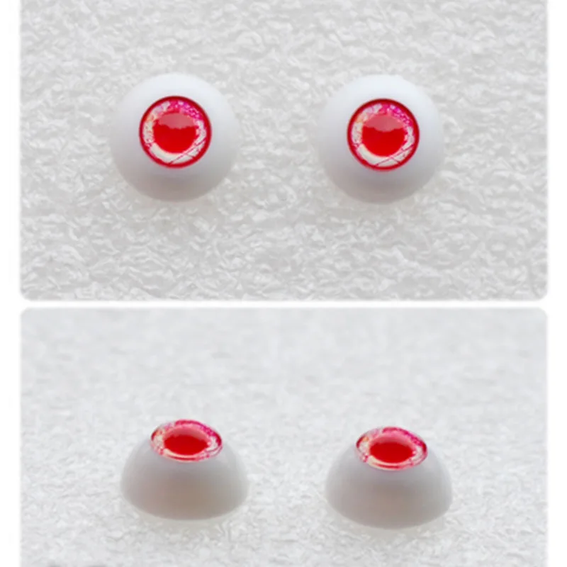 BJD ตา1/6สีแดงตา14มม.ตุ๊กตาการ์ตูนโลหะผล10mm-14mm-20mm-24mm BJD SD ตุ๊กตาอุปกรณ์เสริม