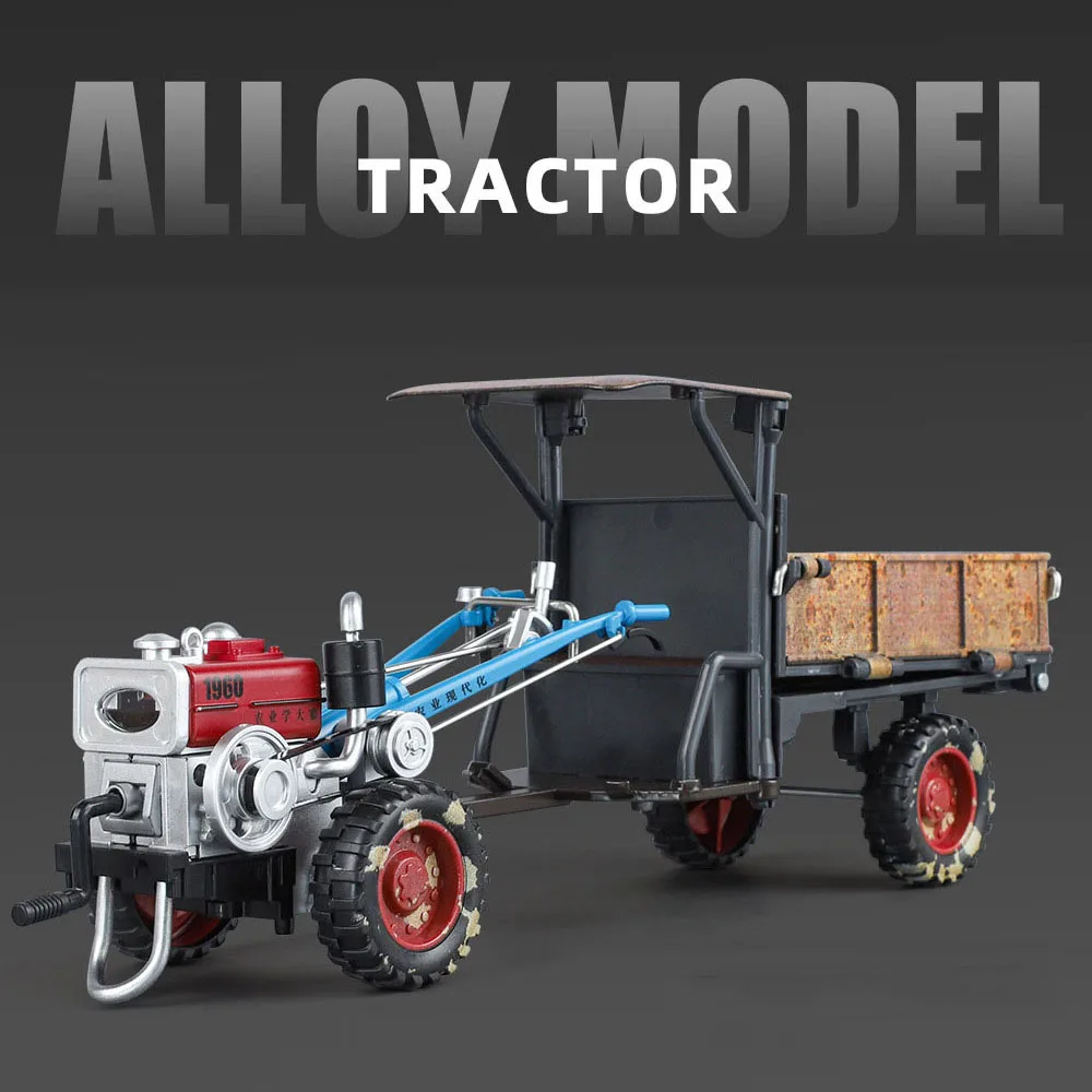 

Модель сельскохозяйственного трактора из сплава 1:24 с подсветкой, музыкой и подъемным ковшом, миниатюрная машинка, подарок для мальчиков