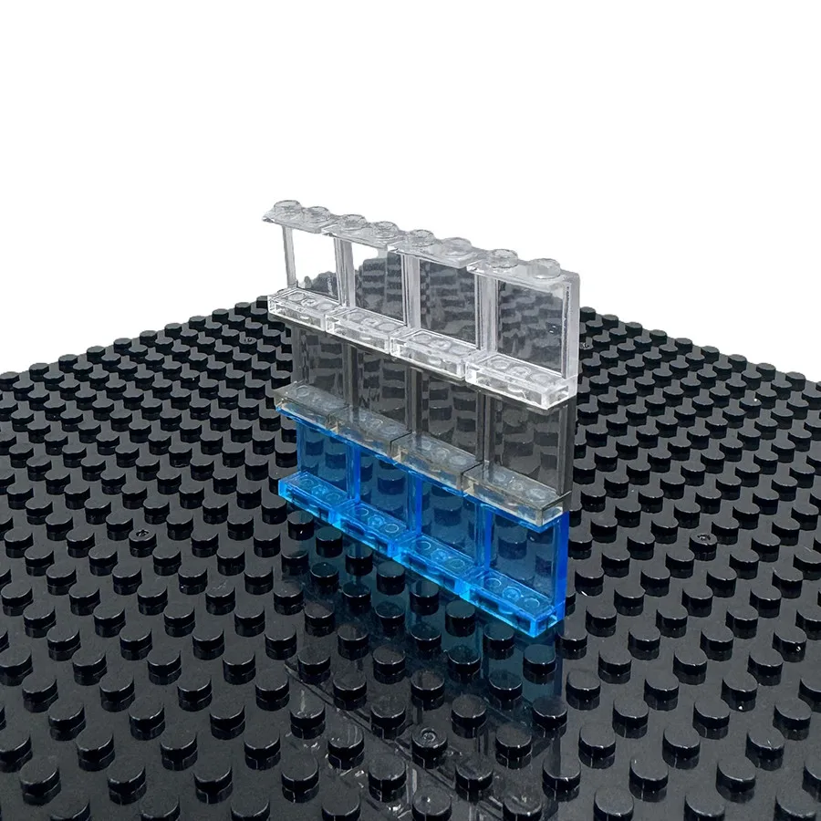 20Pcs 1x2x2 DIY 투명 투명 벽돌 패널 창 프레임 벽 도시 두꺼운 빌딩 블록 하우스 장난감 87552 4864 94638