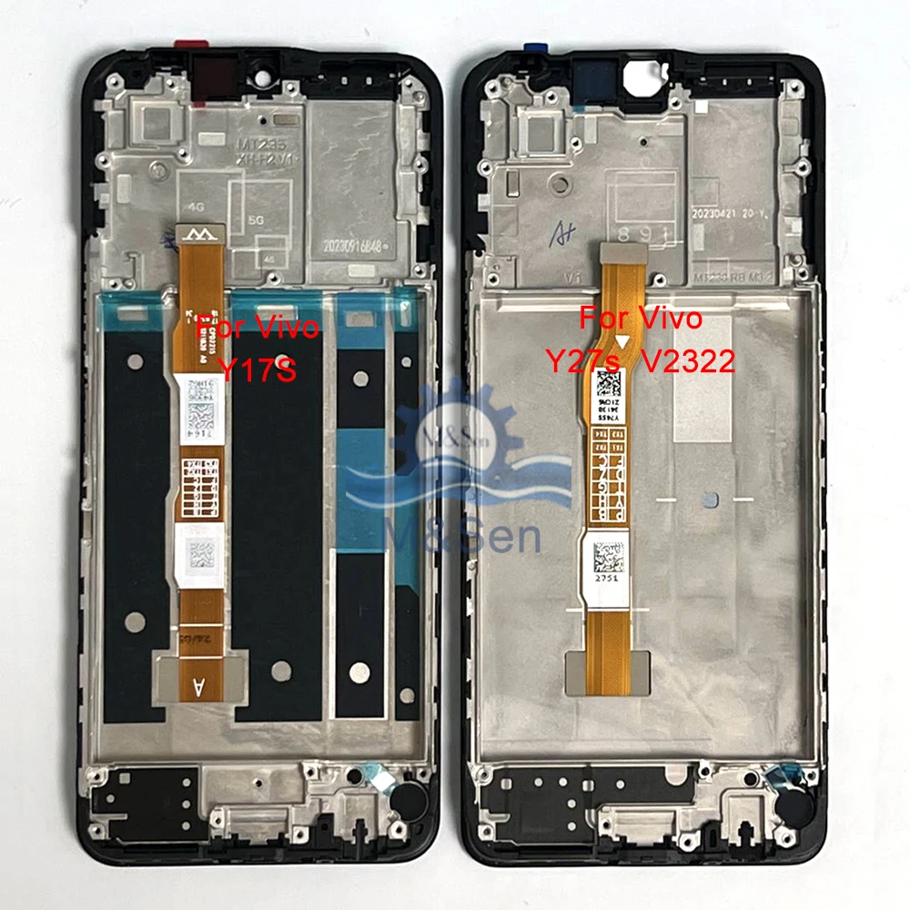 Original For Vivo Y17 V1901 1902 LCD Y17S Display Screen+Touch Panel Digitizer Frame For Vivo Y27 V2249 LCD Y27S V2322 Display