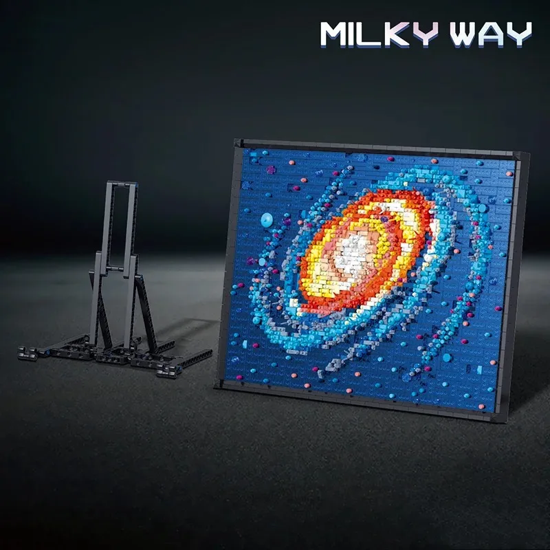 2400 + stks Ruimte Melkweg MOC Model Schilderen Micro Bouwstenen bricks Kit Creatieve Collectible Speelgoed voor Volwassen Kinderen geschenken