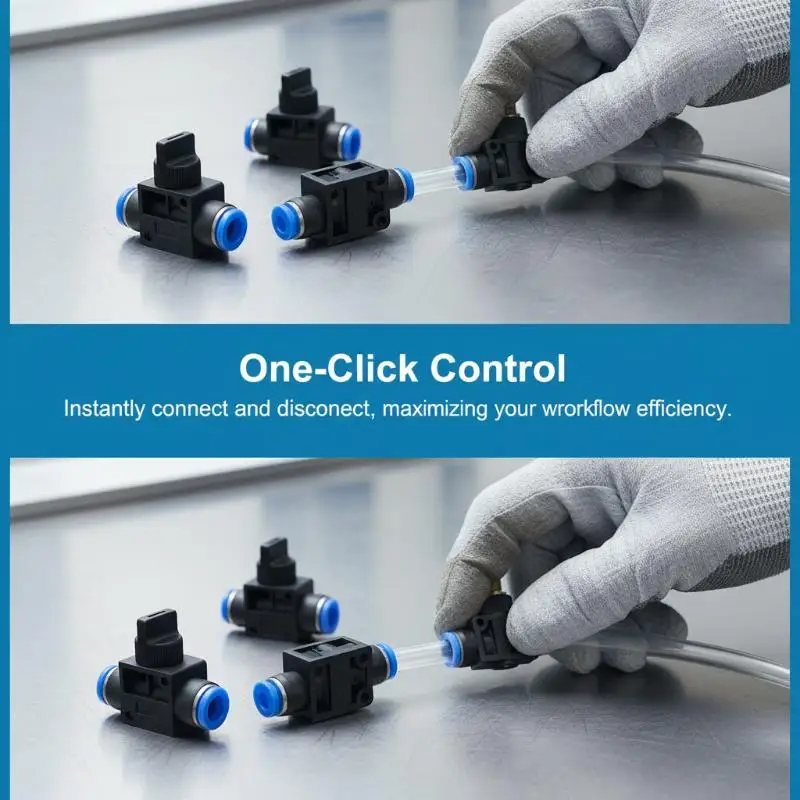 Air Pneumatic Push In Fitting Quick Connect Water Tube Connector for Hose Pipe Factory Pneumatic System Maintenance Use