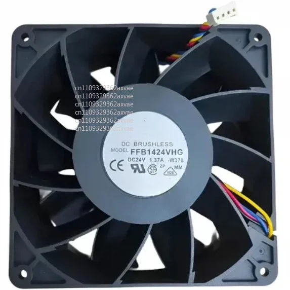 For Delta Electronics FFB1424VHG W378 DC 24V 1.37A 140x140x50mm 3-Wire Server Cooling Fan
