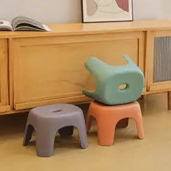 HOChairs-Tabouret en Plastique Ménager, Table Basse Épaisse et Empilable, Petit Banc pour Alicante, Canapé Antidérapant Bas