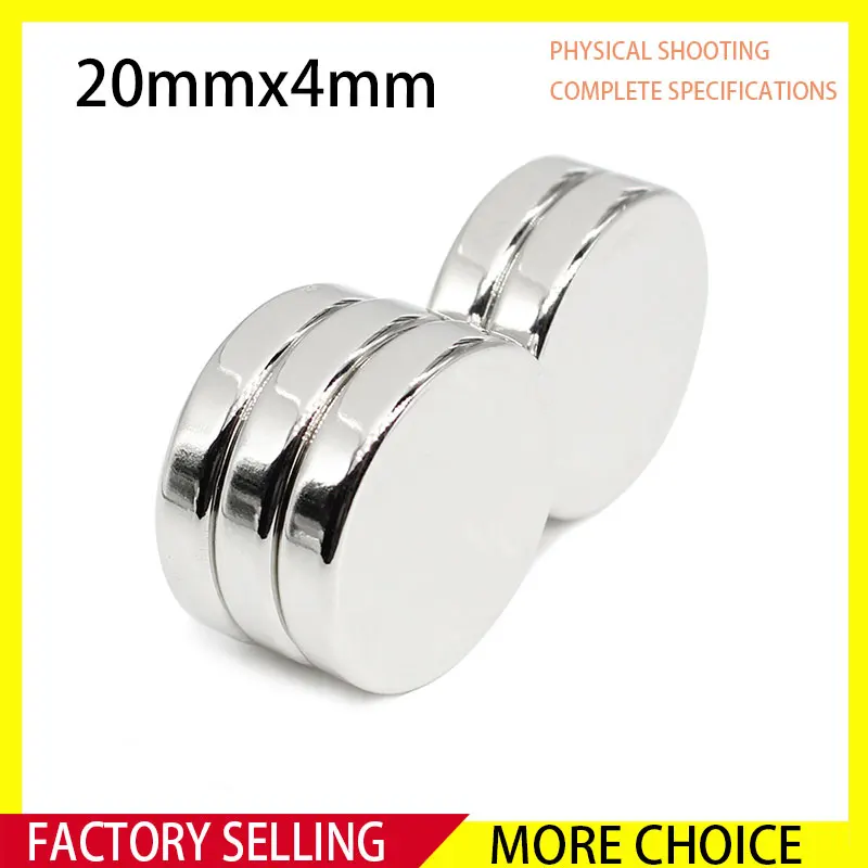 

2-50PCS 20x4mm Super Powerful Strong Bulk Round NdFeB Neodymium Disc Magnets 20mm X 4mm N35 Rare Earth Magnet Fridge Magnet