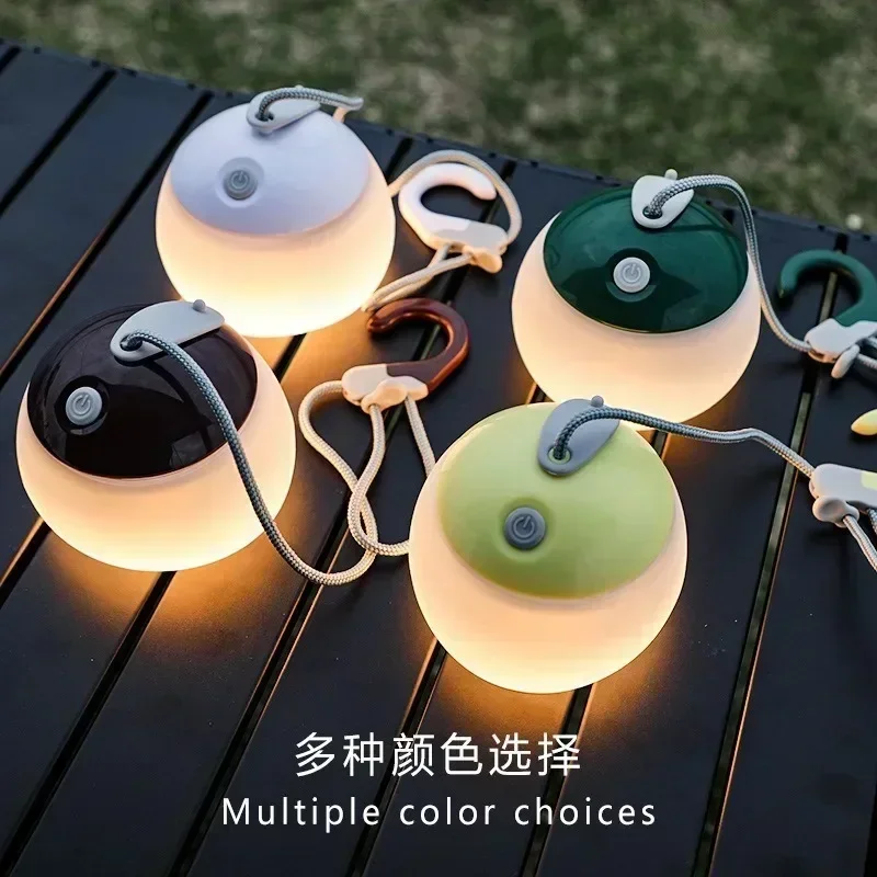 1/2/4PCS Mini Camping Lantern USB Rechargeable Hook Night Light Battery Powered Tent Table Light for Outdoor Emergency Light