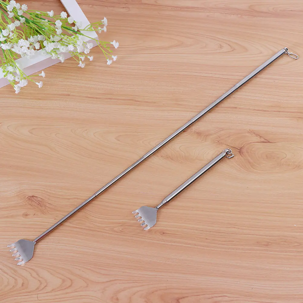 5Pcs Stainless Steel Back Scratcher Claw Portable Extendable Metal Itch Relief Tool for Stress Anxiety Boredom Keychain Back