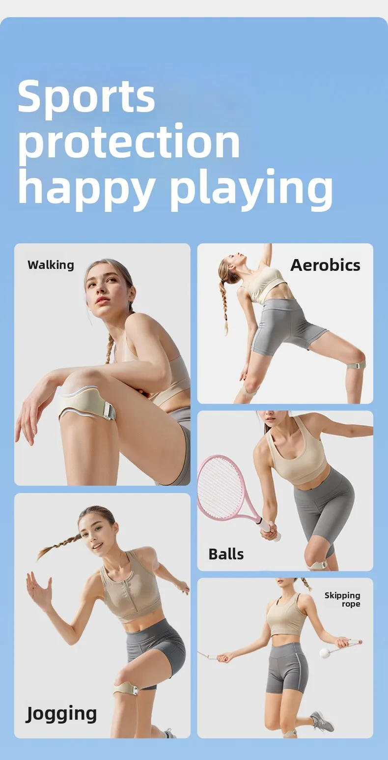 Airbag-Silikon-Patella-Gurt, Sport-Kniebandage, professionelles Kniegelenk, Anti-Verletzungen, atmungsaktive Outdoor-Übungen – Detail 14