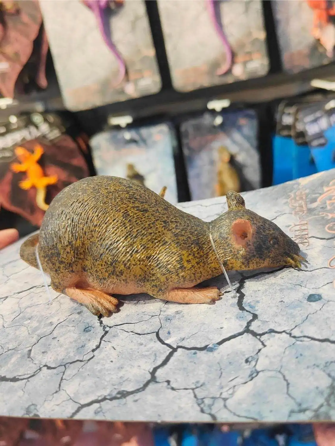 Brinquedo de Modelo de Animal de Borracha ia Reata para Meninos, Presente de Pegadinha, ande Rato Nematóide, Brinqued...