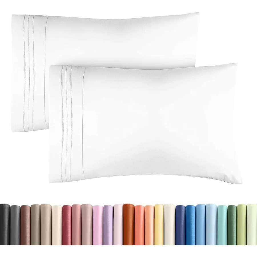 

King Pillow Cases Set of 2 Ultra Soft Hotel Quality Pillowcase Covers for Ultimate Comfort and Cozy Sleep Experience Wrinkle Fr