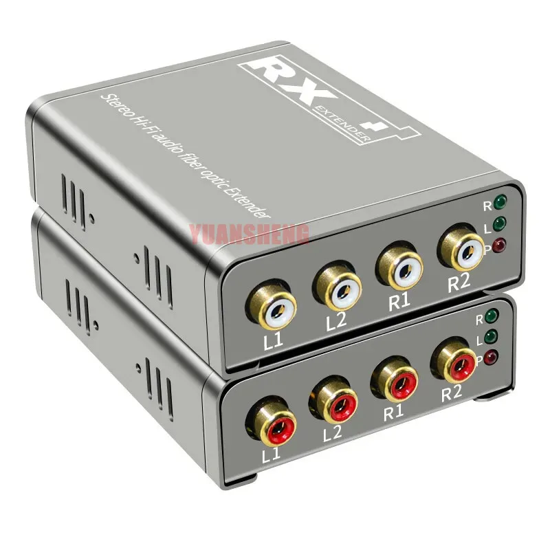 

4-канальный оптоволоконный удлинитель RCA Audio 20 км Hi-Fi-трансивер через оптоволоконный кабель SC RCA-волоконный аудиоудлинитель передачи