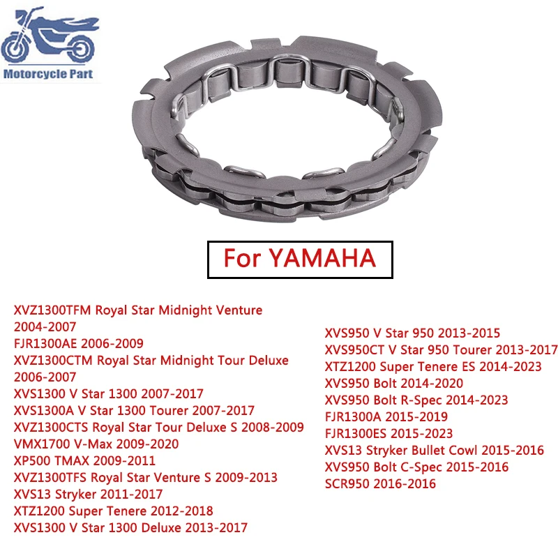 

Motorcycle One Way Bearing Starter Spraq Clutch Bead For YAMAHA XVS1300 XVZ1300 XP500 TMAX XVS950 SCR950 FJR 1300 FJR1300A ABS