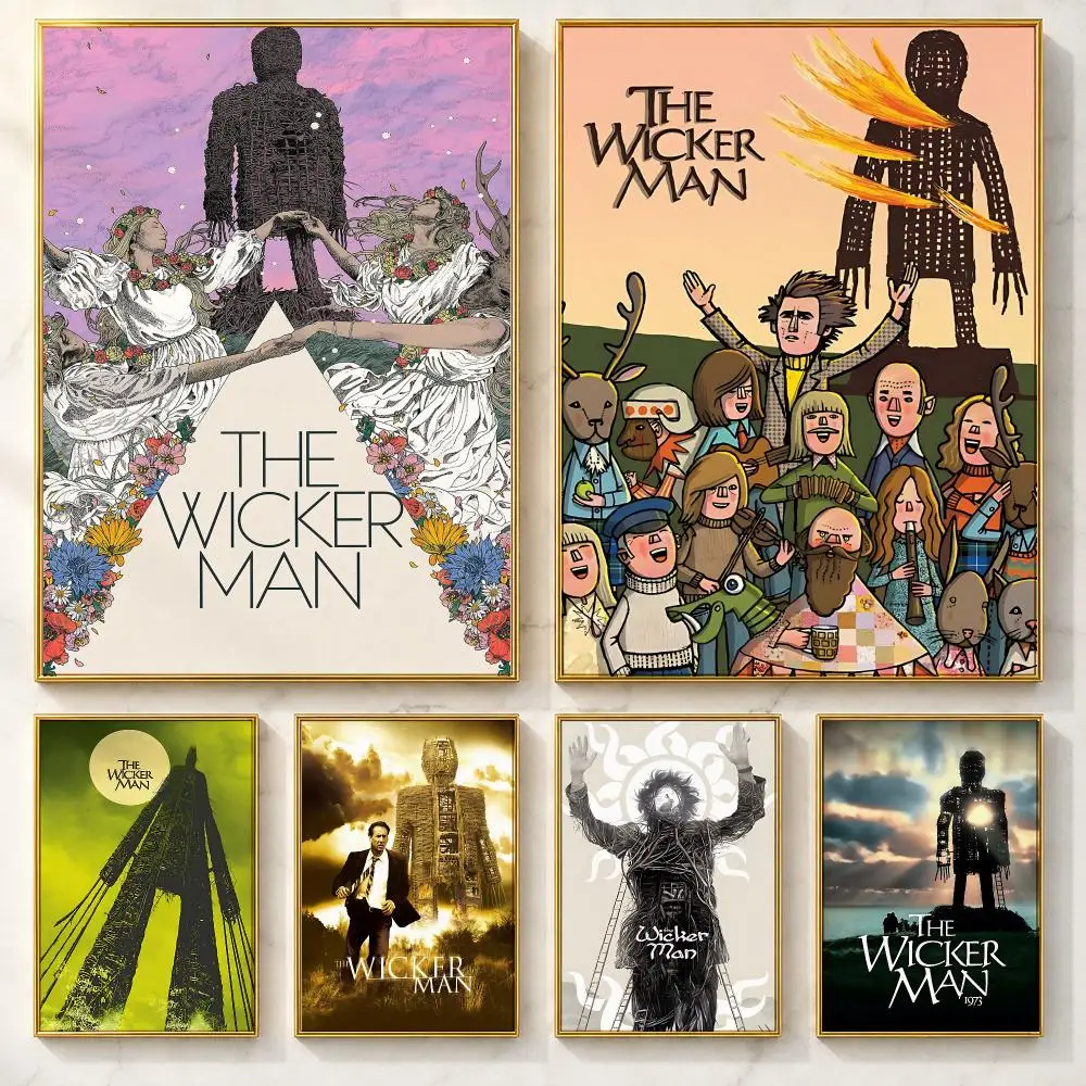 High-quality Movie T-The Wicker ManS Poster Self-adhesive Art Poster Decoracion Painting Wall Art White Kraft Paper Home Decor