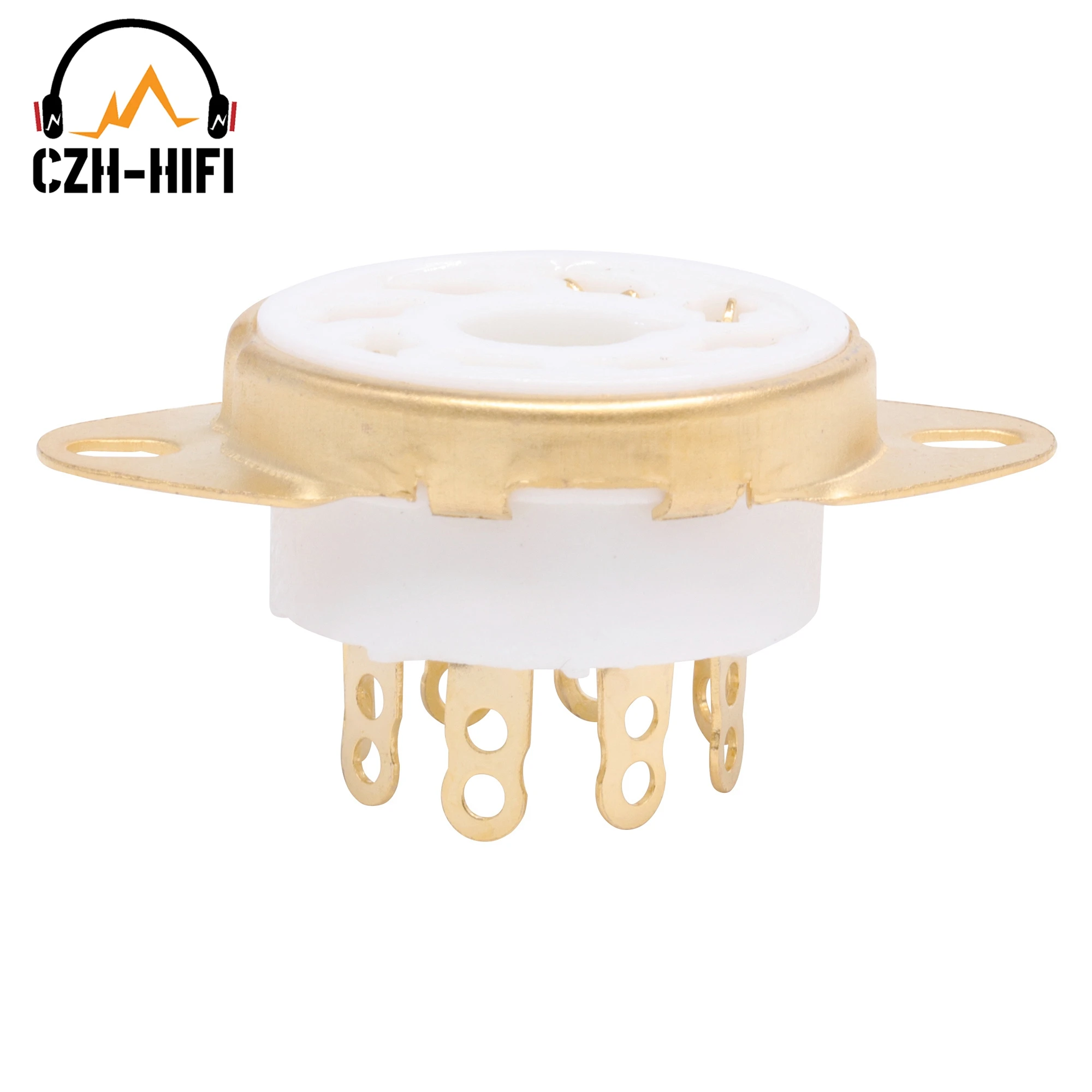 8-polige Keramik rohr buchse Ventil fuß Power Lampen buchse für kt88 el34 6 sn7 6 ca7 Vintage Audio verstärker DIY Chassis Mount Hifi – Detail 5
