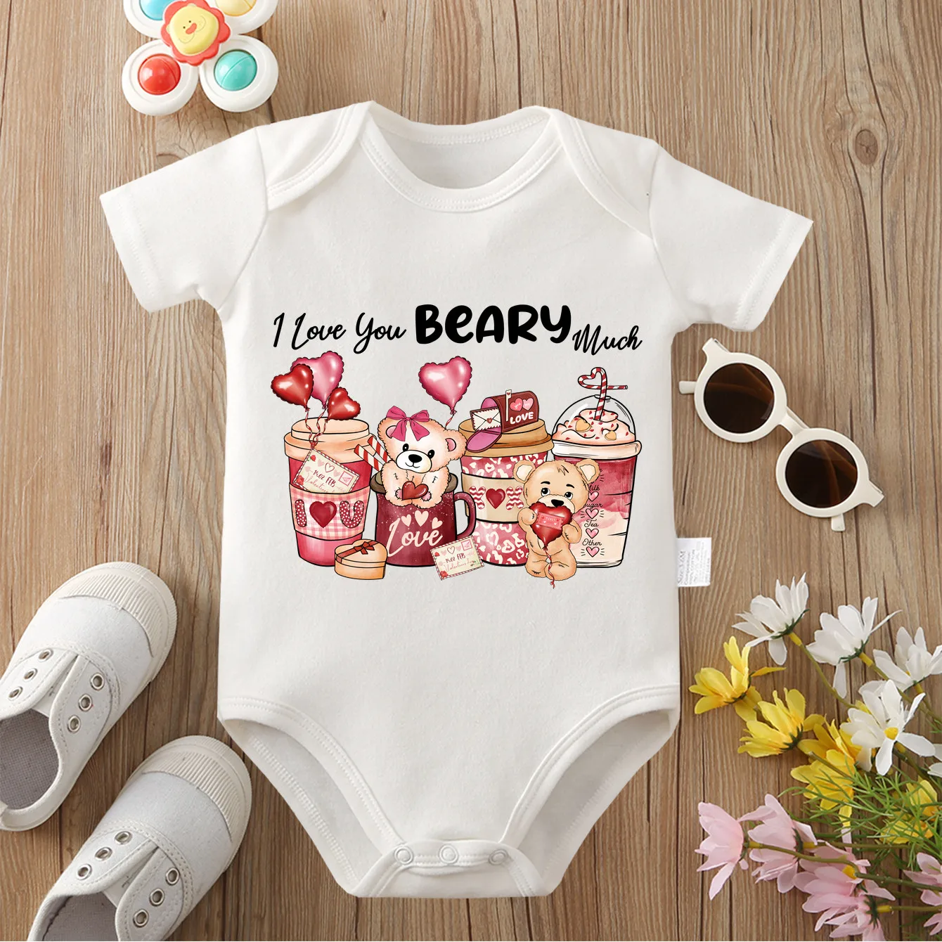 

Mom Dad I Love You из чистого хлопка с изысканным принтом, удобный комбинезон-боди для ребенка, комбинезон для новорожденных от 0 до 12 месяцев