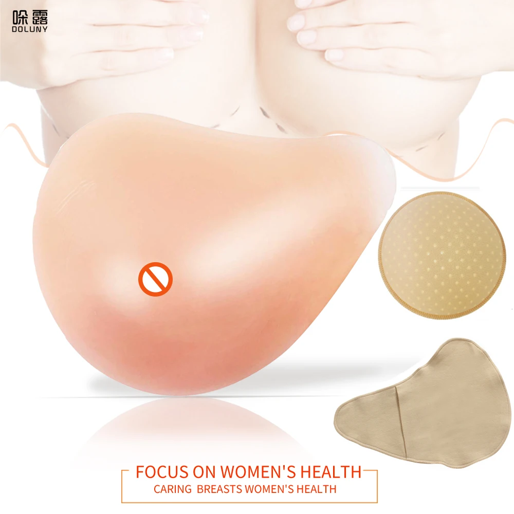 Silicone Breast Form Supports Artificial Spiral Silicone Chest Fake False Breast Prosthesis 150g-500g Super Soft Sponge Pad D30