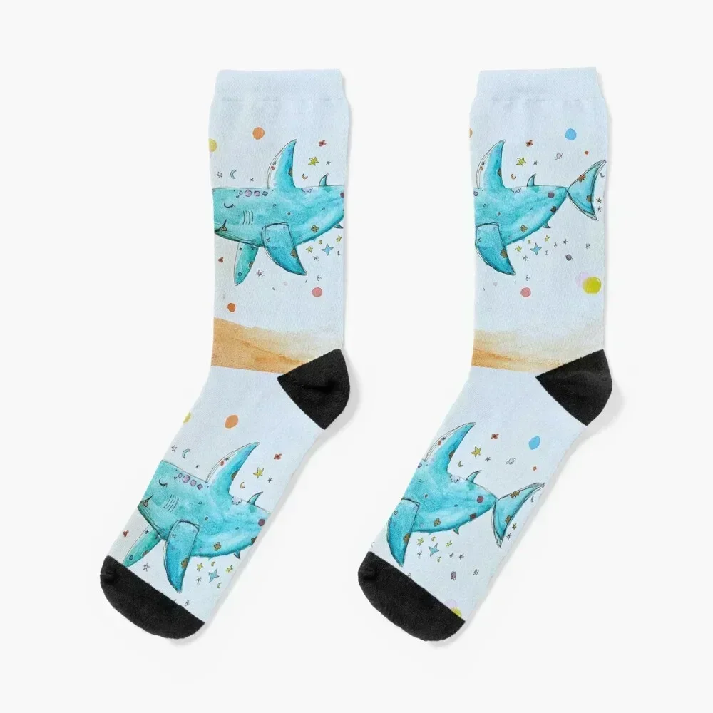 Sharky Shark Socks compression floor New year's japanese fashion Socks For Men Women's