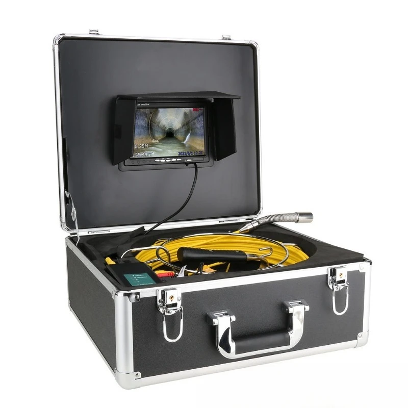 

7-Inch 720P pipeline industrial camera, sewer damage positioning blockage meter