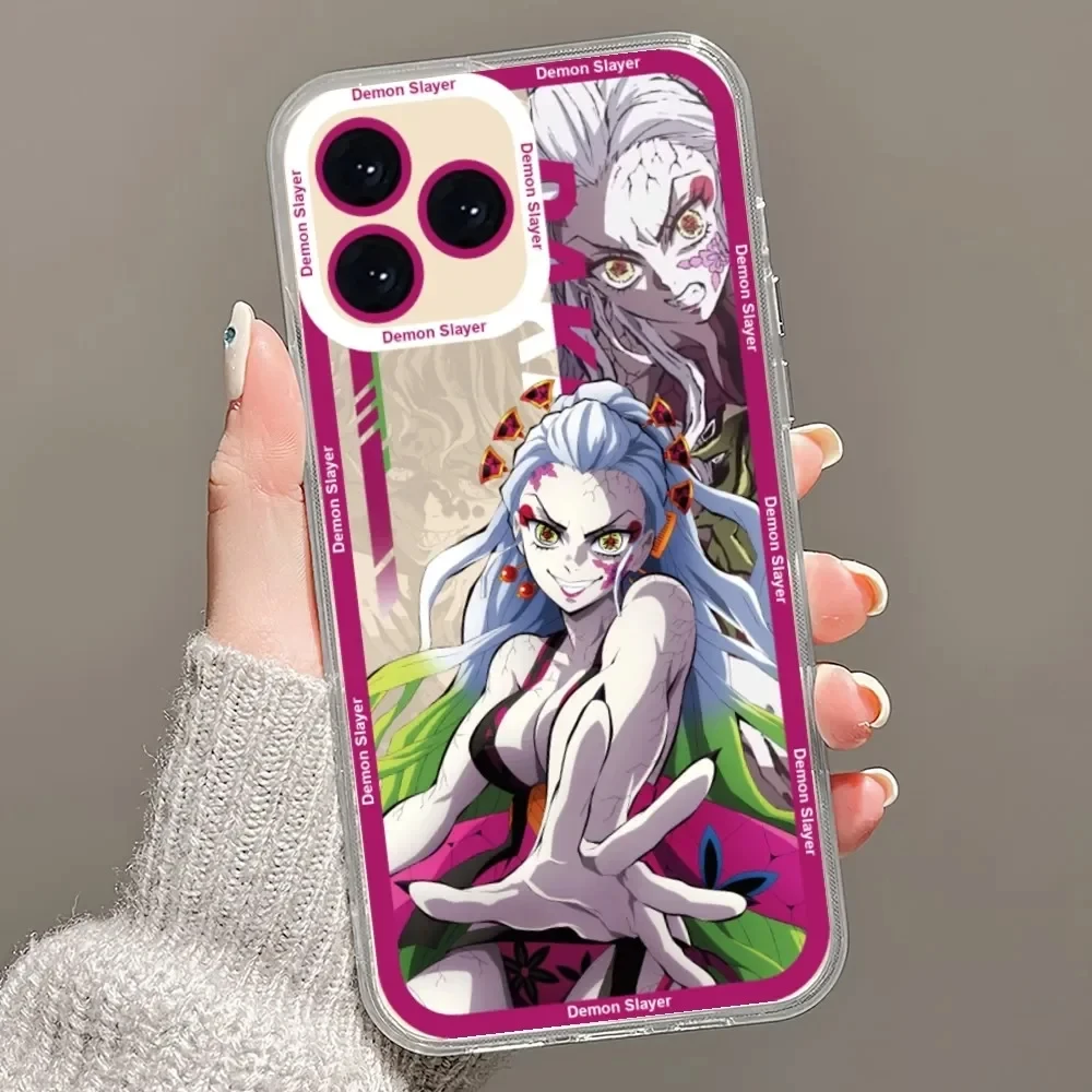 Demon Slayer Muzan Kokushibo Douma custodia per telefono per iphone 15 14 13 12 11 Pro Mini XS MAX 8 7 6 Plus X XS XR Silicone nero morbido