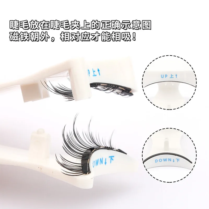 1 Paia Ciglia Magnetiche 3D Riutilizzabili Ciglia Finte Set Soffici Ciglia di Visone Finte Senza Colla Naturale Lunghe Ciglia Finte Strumento di Trucco