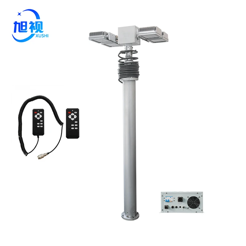 8.5M FLOODLIGHT TELESCOPIC ROTARY SEARCH SEARCHLIGHT MAST SUPPORT VEHICLE EMERGENCY ROOF RESCUE TELECOMMUNICATION LIGHTHOUSE