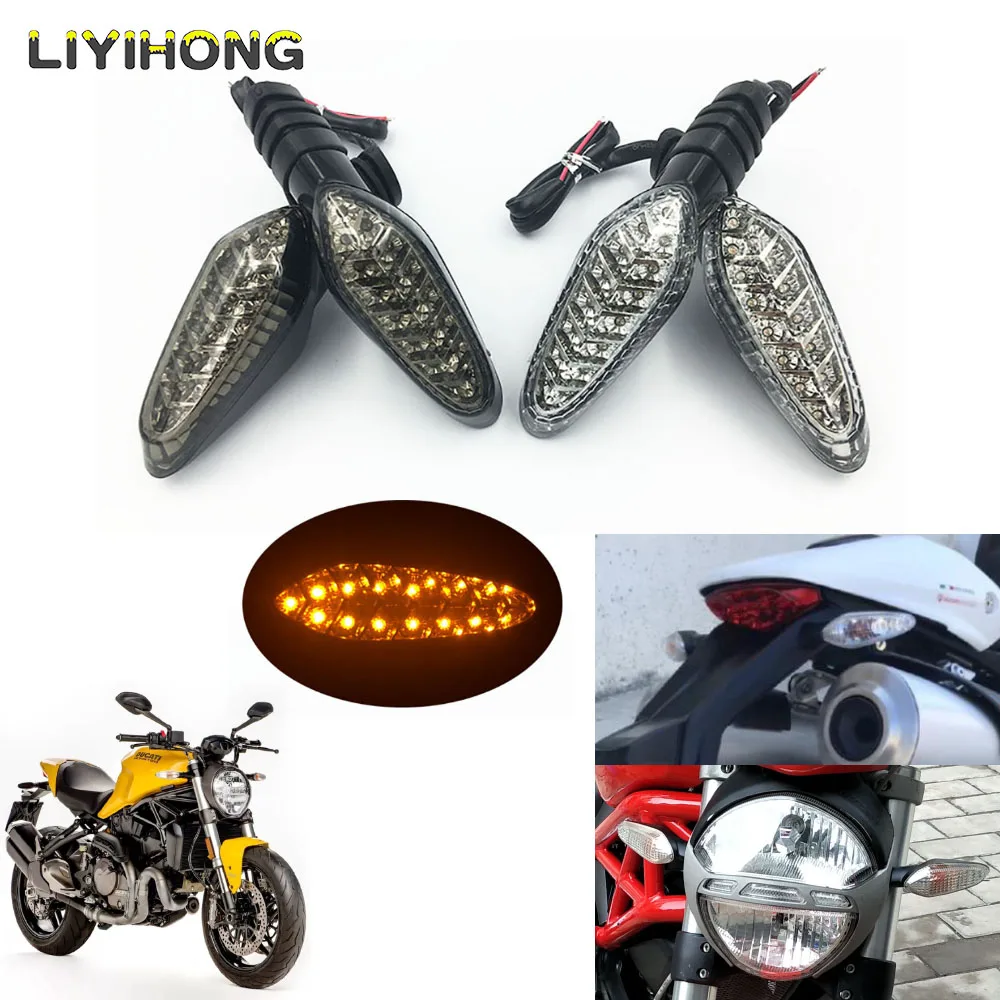 Turn Signal Indicator Light For DUCATI Monster 695 696 796 821 1100/S/EVO 1200 Motorcycle Accessories Front/Rear Blinker Lamp