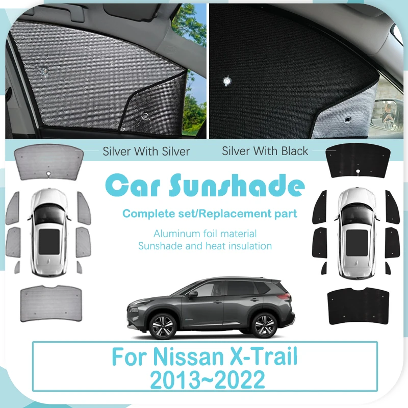 

Car Coverage Sunshades For Nissan X-Trail T32 Rogue 2013~2022 Anti-UV Side Curtain Window Pads Sun Shade Covers Auto Accessories