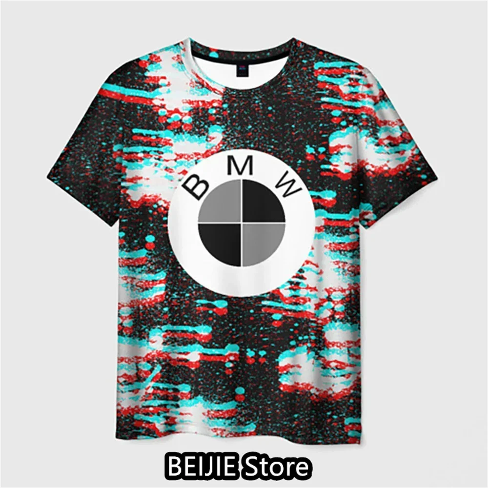 

BMW Tshirt For Men Short Sleeve Brand Car LOGO T-shirt Summer Clothing Men's Top Fashion Women Jersey Baby Boy Clothes