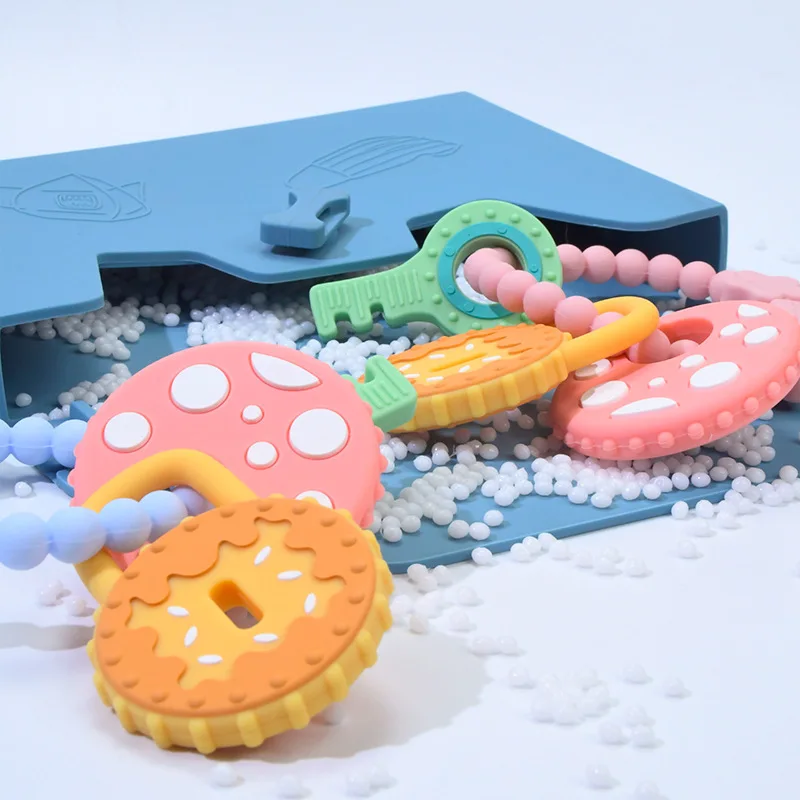 Cartoon Animal Silicone Teething Bracelet, Baby Anti-Thumb-Sucking Teether, Early Education Soothing Chew Toy for Babies view 2