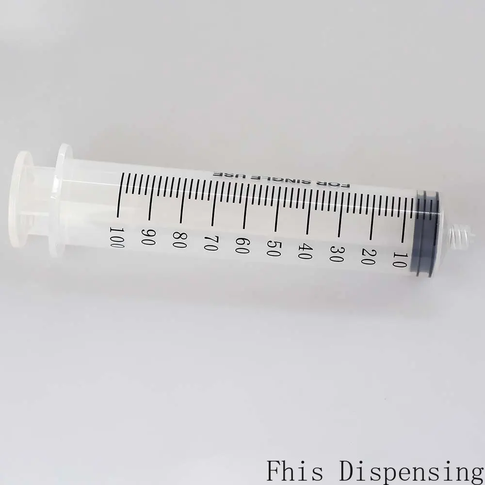 Siringa grande in plastica da 100ml + 120cm (47 pollici) pratico tubo in plastica