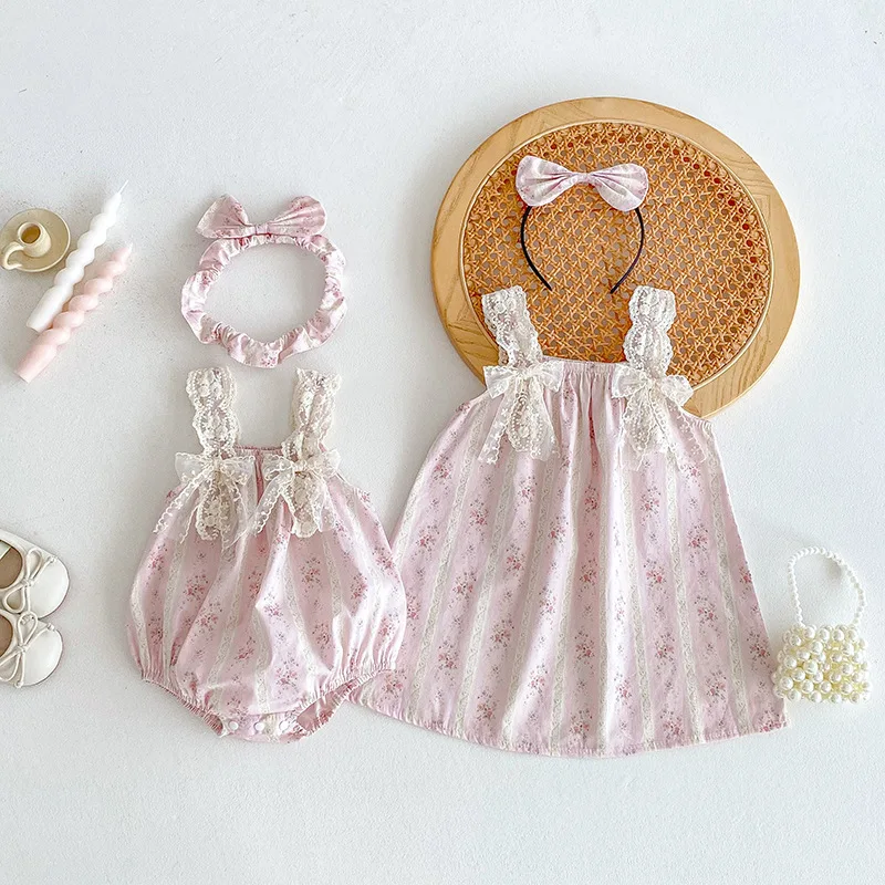 ZOETOPKID 2026 Neue Sommerkleidung für Babys, 0-24 Monate, Prinzessinnen-Bodys, Ärmellose Baumwoll-Druckkleider für Mädchen, Partykleid – Detail 4