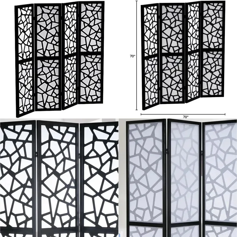 Modern Removable Folding Screen Partition Wall Stainless Steel Room Divider for Home Office Decoration