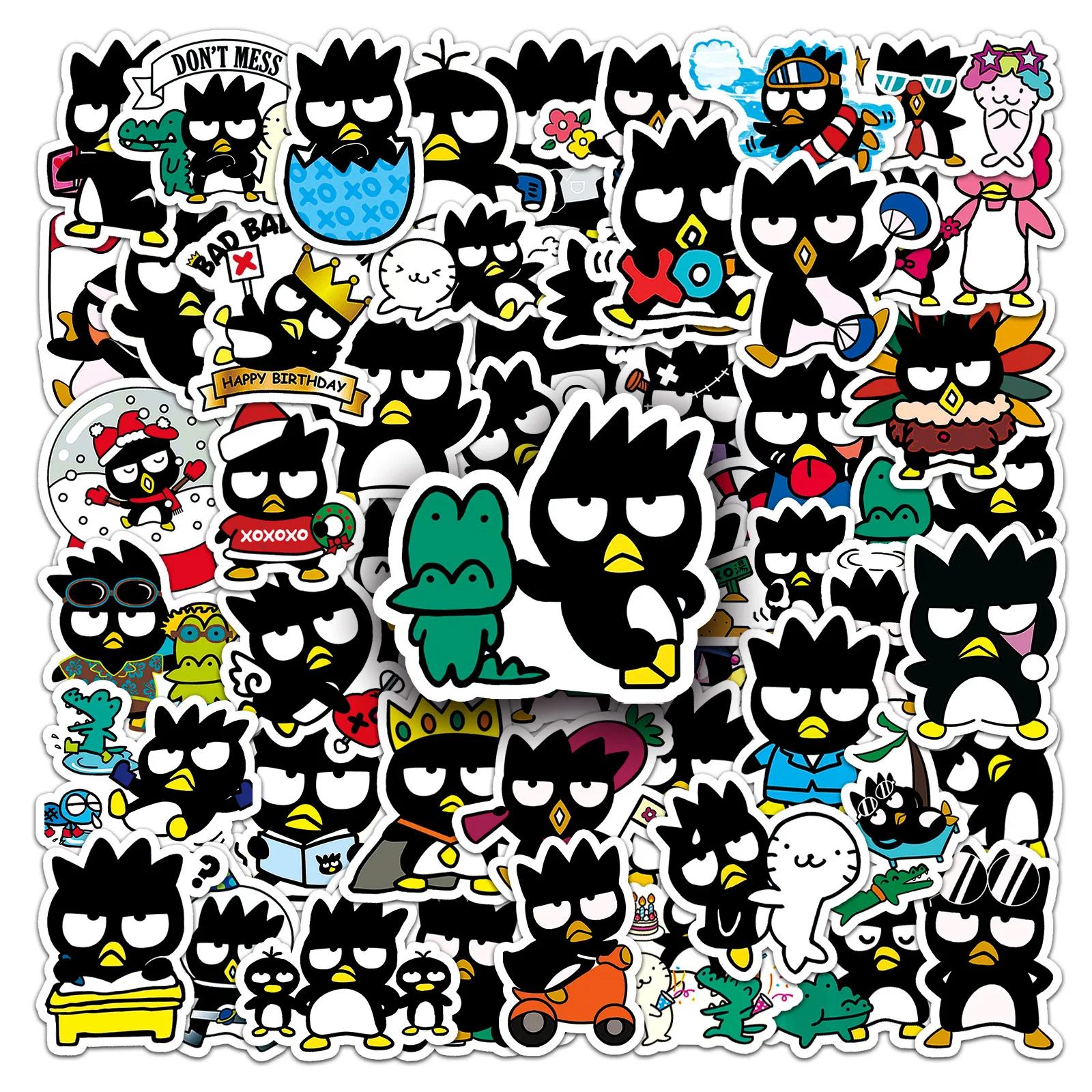 50Pcs/Set Sanrio BADBADTZ-MARU Kawaii Stickers High Quality BADBADTZ-MARU Cartoon Decoration DIY Hand Account Diary Stickers