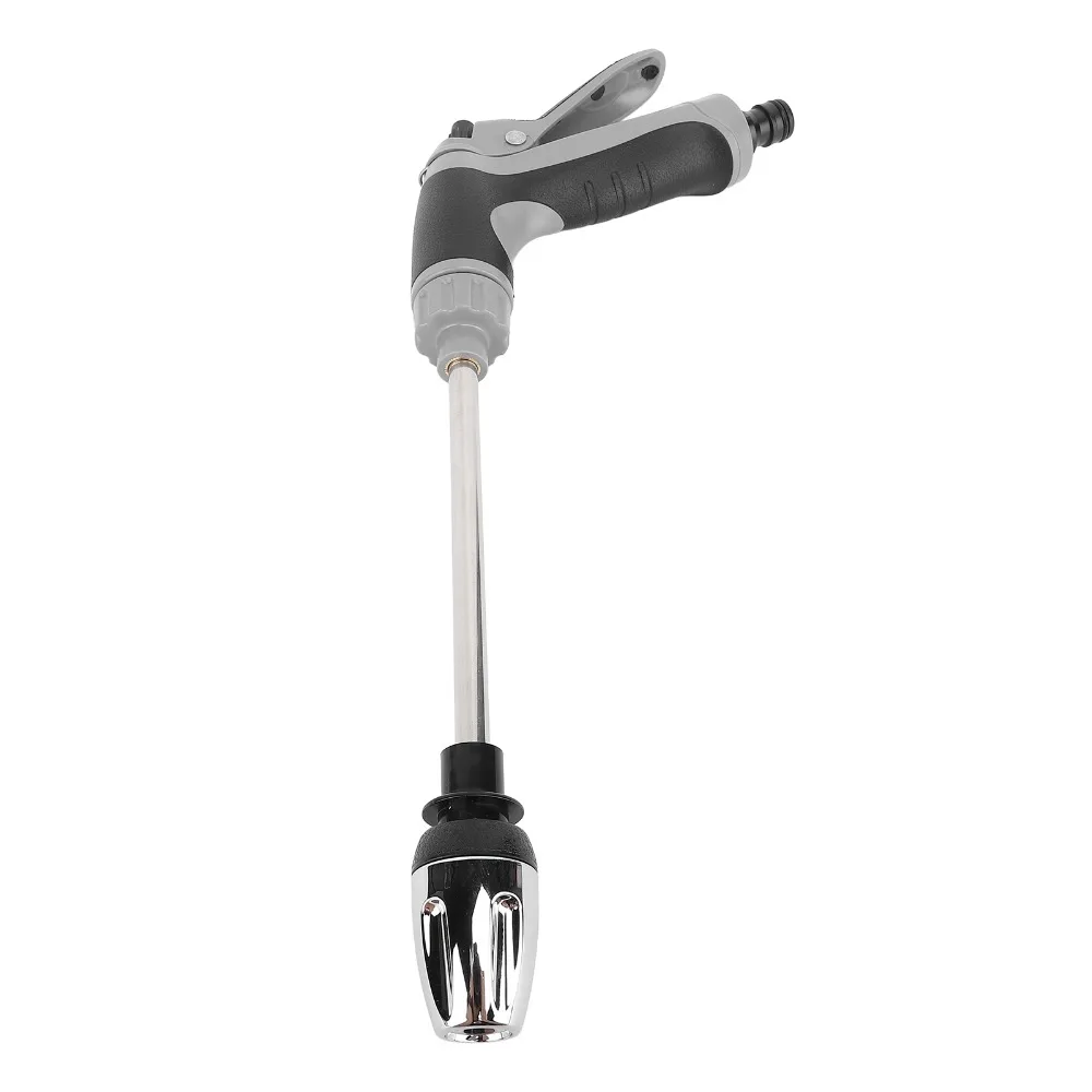 Plastic Garden Hose Nozzle Long Extension Rod Black Grey Garden Water Hose Nozzle Lightweight Easy Installation
