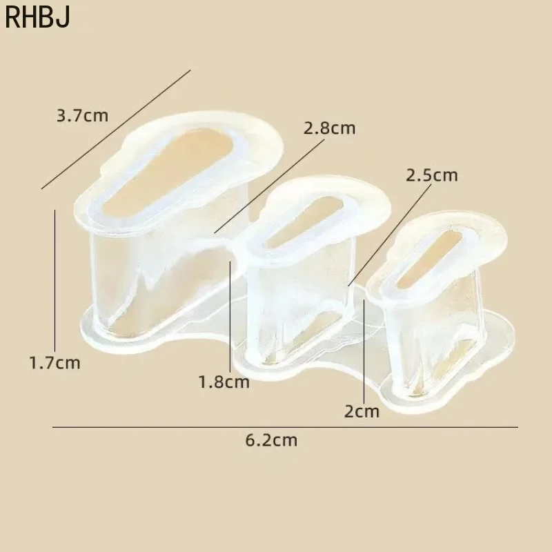 RHBJ 2 pz = 1 paio correttore per la cura del pollice e del piede correttore di sovrapposizione in Silicone per la correzione della punta sporgente Clip Pad separatori per dita dei piedi