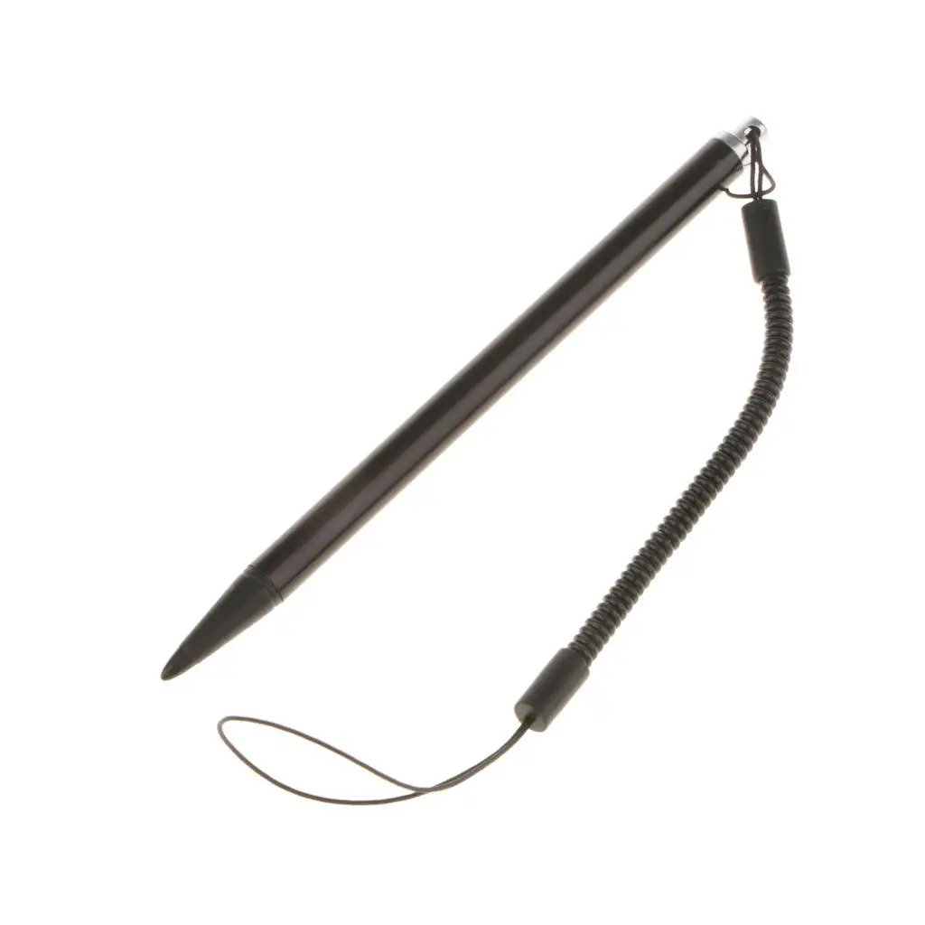 Resistive Screen Handwriting Stylus Pen ABS Plastic Replacement Touch Pen Long Rope for Console Tablet Navigation