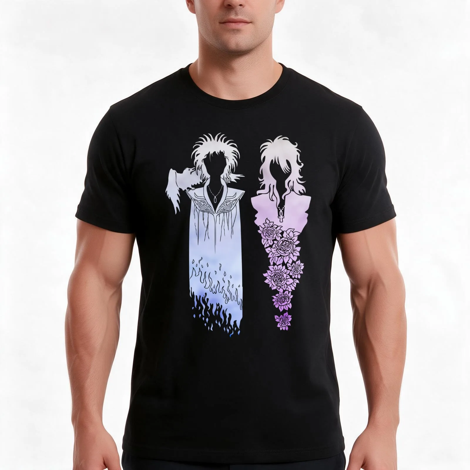 Death & Dream {Coloured} T-Shirt, Summer Casual Cotton Tee, Oversized Streetwear Tops, Vintage Graphic Print, Unisex Men Women