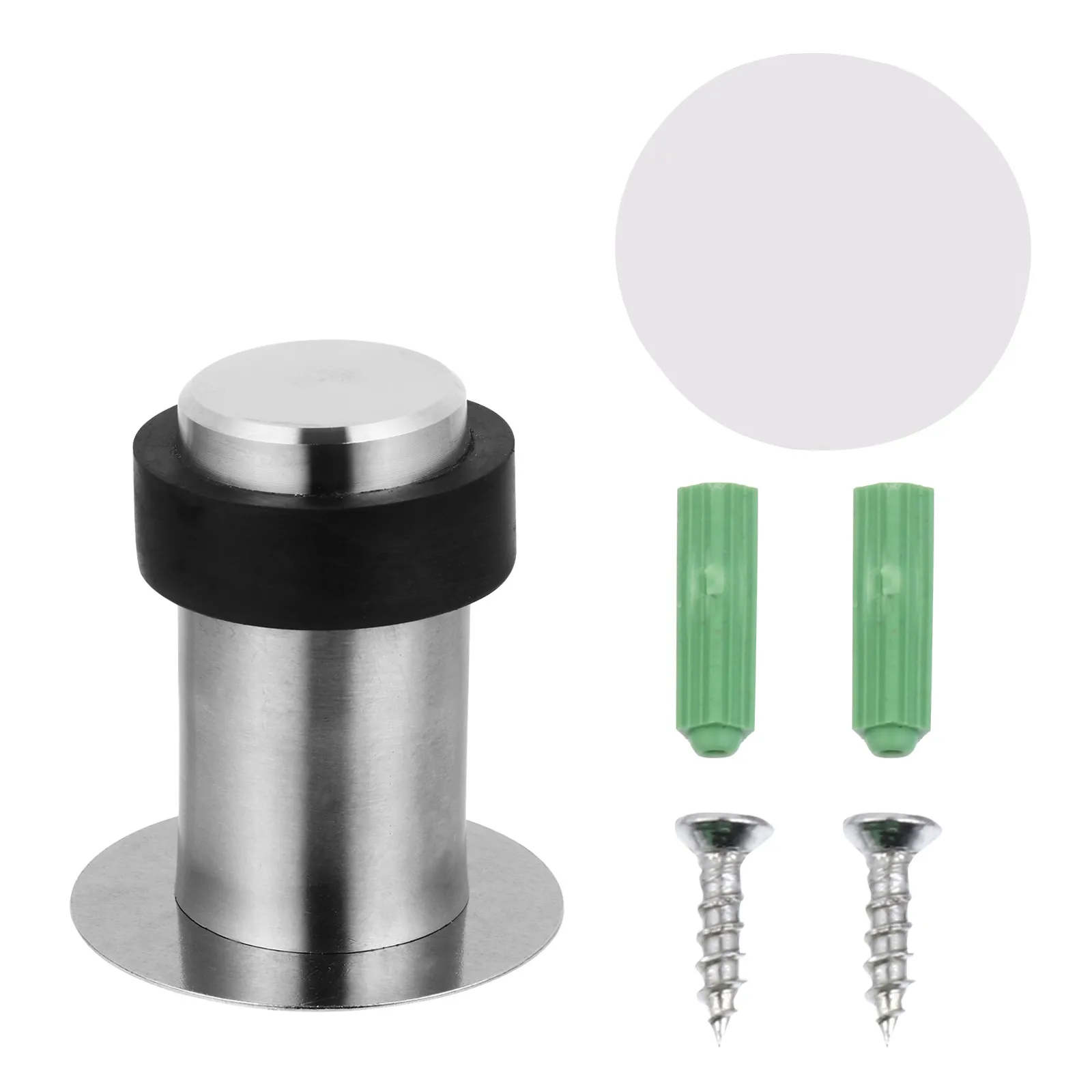 Rubber Door Stopper Anti-Collision Door Protector Wall Protector Bumper No Drilling Mute Cushion for Bedroom Bathroom Kitchen