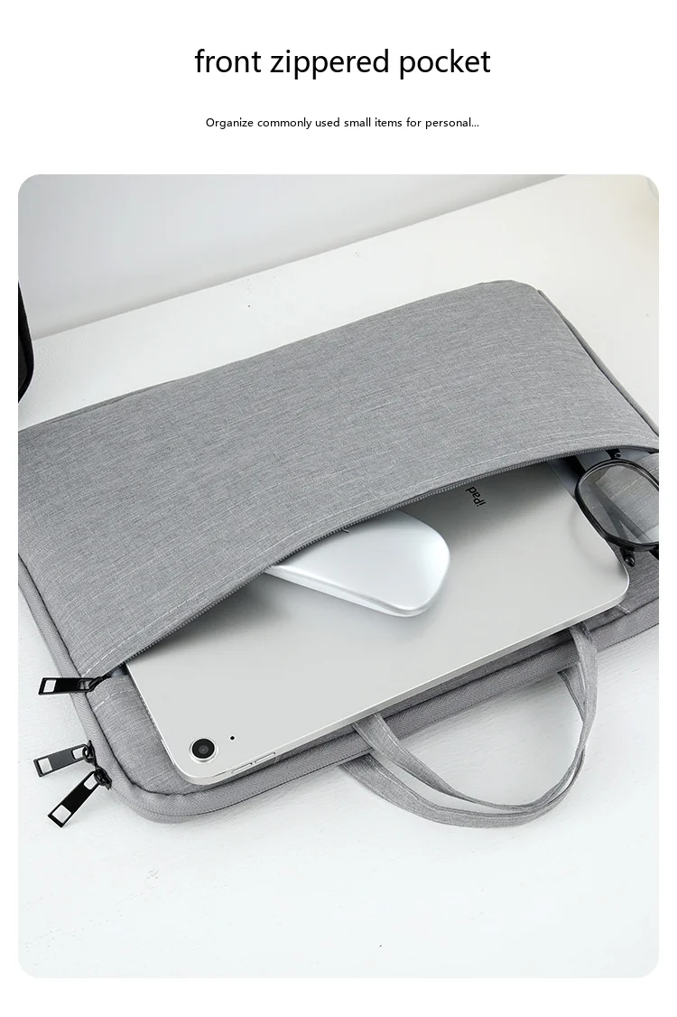 Professionelle Laptop-Aktentasche 11,6-15,6 Zoll Oxford Wasserdichte Handtasche für Geschäftsreisen – Detail 7