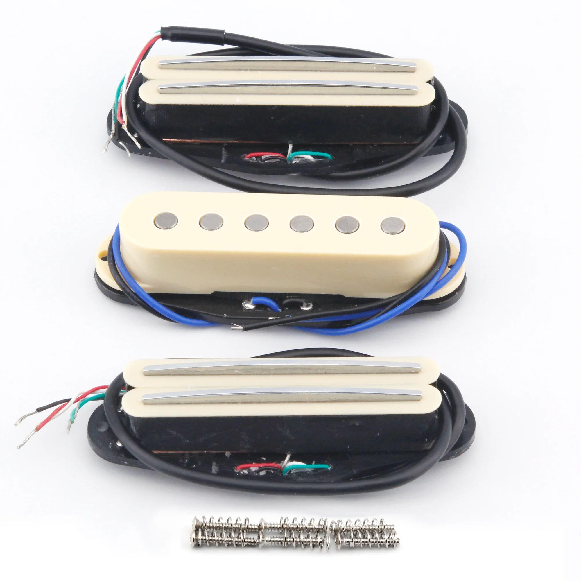 3 Pack Ceramic Hot Double track Pickups + Single Coil Pickups + Hot Double track Pickups for ST SSS Electric Guitar Parts