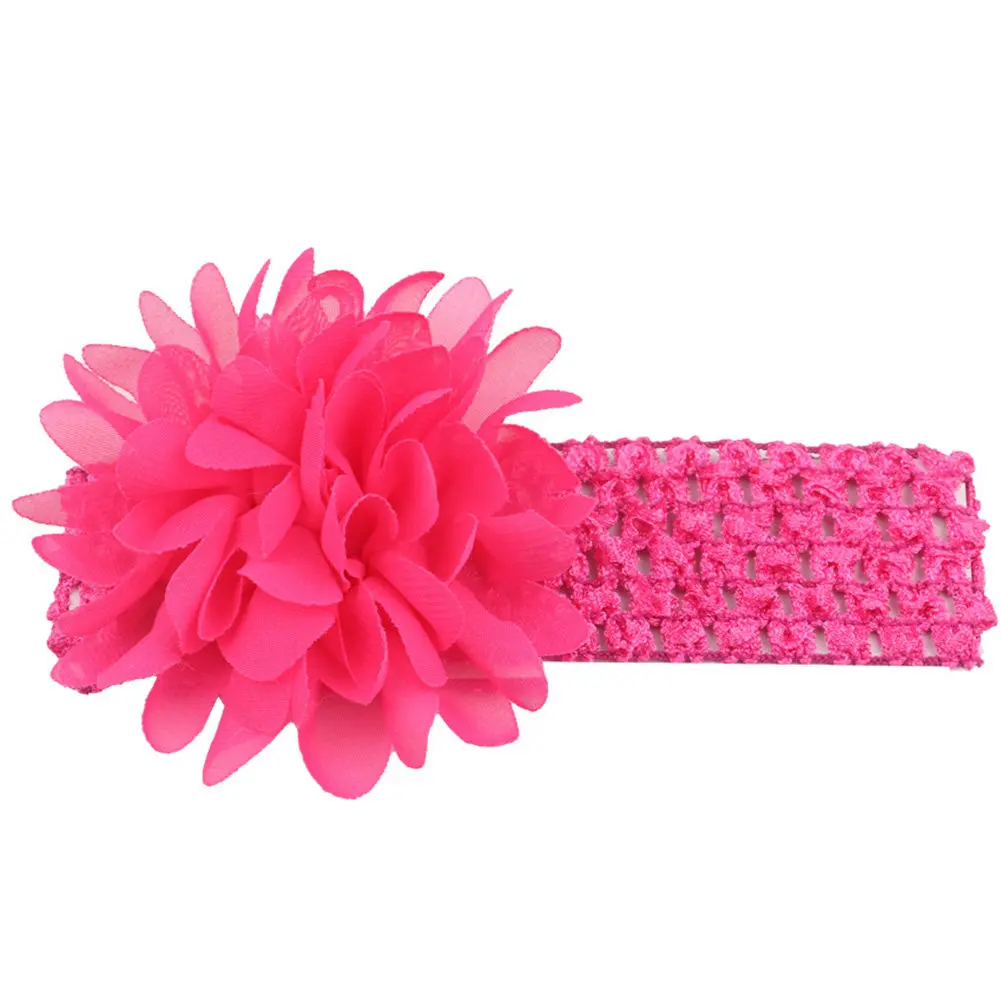 12Pcs Baby Headband Chiffon Flower Hairband for Infants Toddlers Girls Elegant Simple Floral Design Soft Elastic Hair