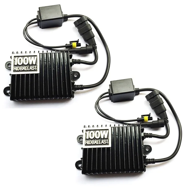 100W AC HID Ballast 2Pcs Slim Digital Xenon Ballast Kit For 12V Car Headlight Conversion Replacement