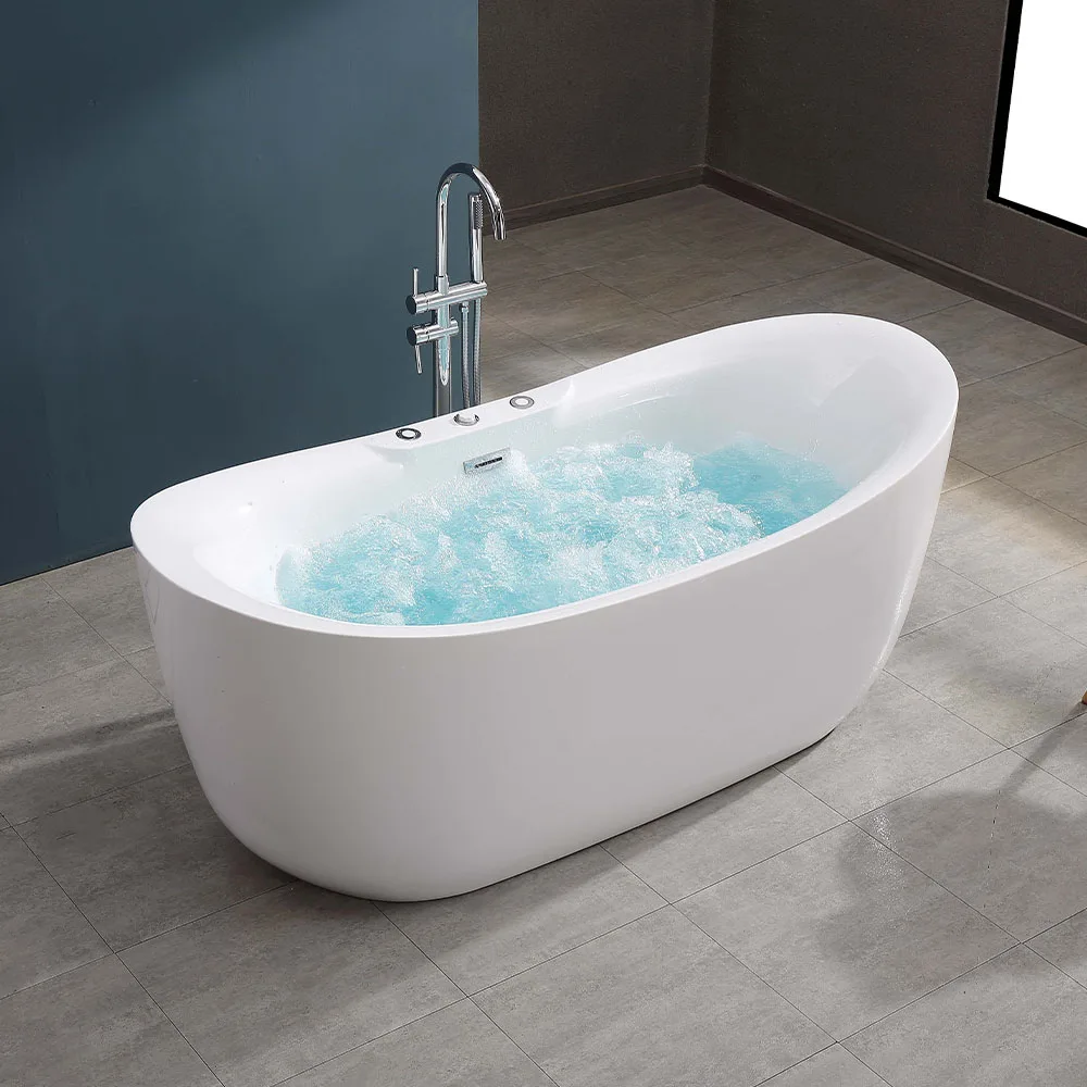 Gurgle Indoor Acrylic Whirlpool Bathtub Air Bubble Massage Tub For Home Hotel Luxury Bathroom