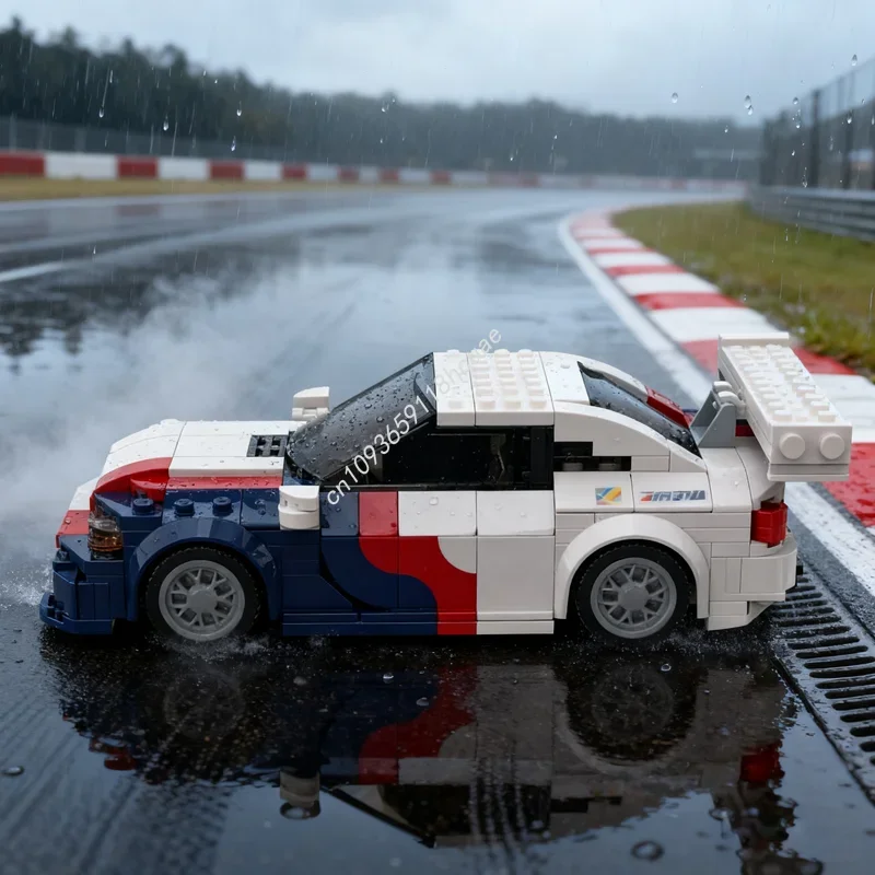 

384pcs MOC BMWedd GTRs N Rburgring City Champions Supercar Model Christmas Gift Building Toys Blocks DIY Education Kids Birthday