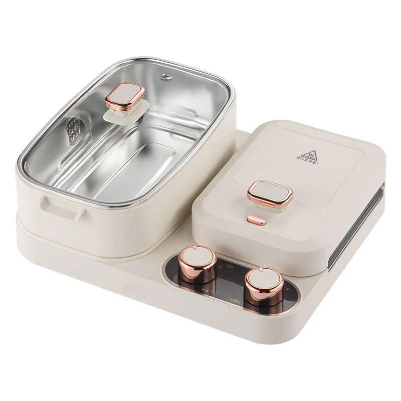 Smart Home Toast Fried Eggs Sandwich Maker Machine with Cooking Pot 3 in 1 Breakfast Maker Breakfast Machine Automatic