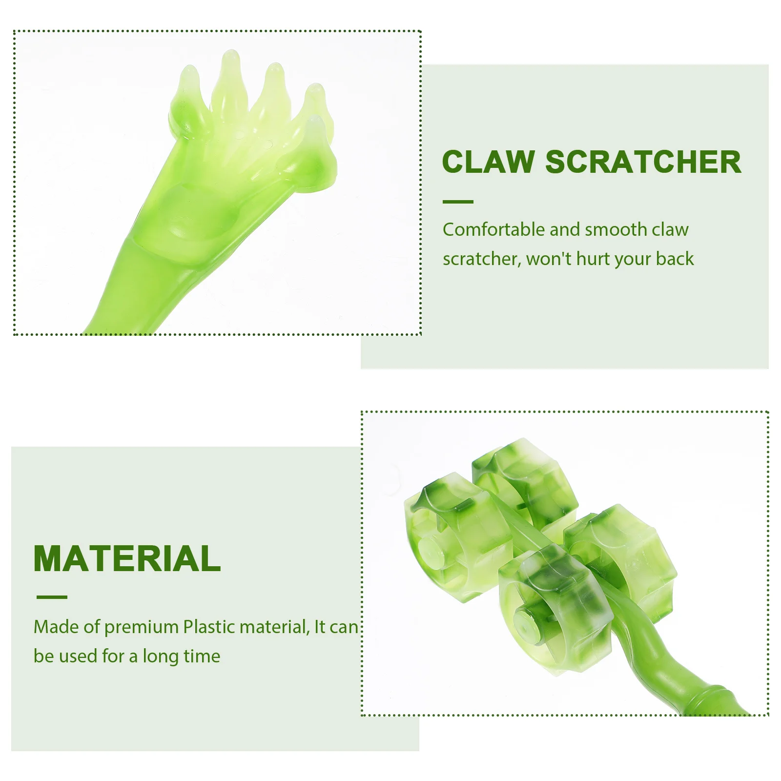 

8 Rolls Scratcher Manual Itch Reliever Ergonomic Claw Design Back Scratcher For Hard-To-Reach Areas Body Massager Tool