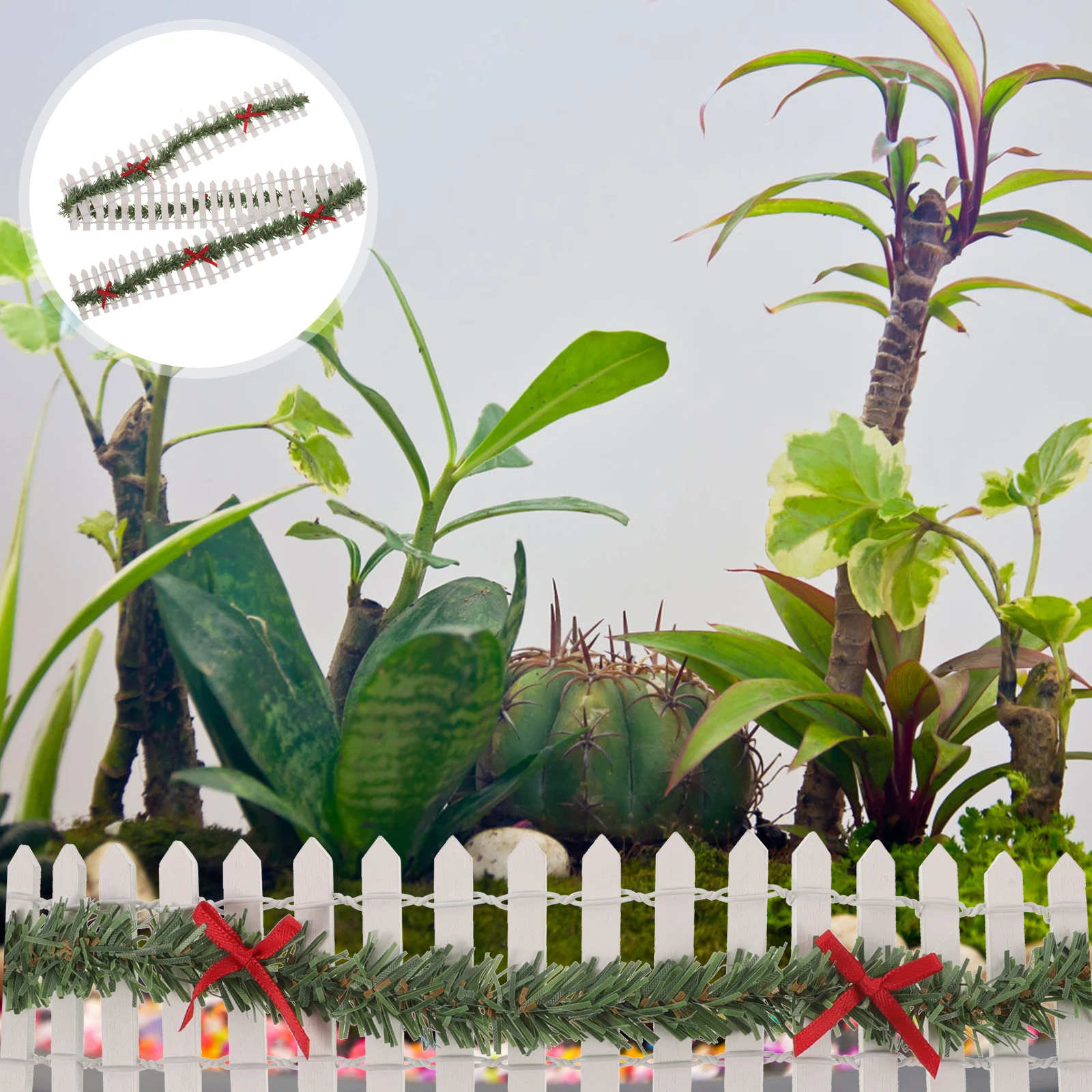 

Small Wooden Fence Miniature Christmas Outdoor Picket Decoration for Crafts Manual